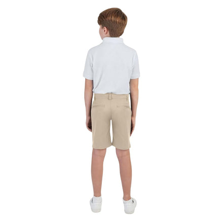 French Toast Boys' Short Sleeve Pique Polo, White, X-Large/18/20/ Husky
