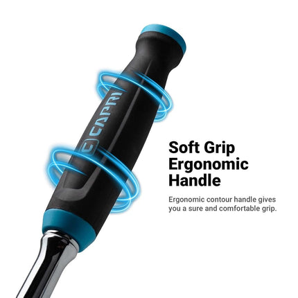 Capri Tools 1/2 in. Drive Fine 90-Tooth Extra Long Ratchet, Ergonomic Soft Grip, 25 in. Long
