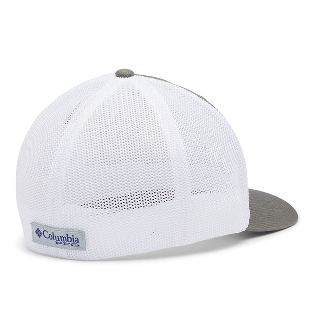 Columbia Casquette de baseball Unisexe Collegiate PFG Mesh Fish Flag, TEX - Titanium, Grande/Très Grande