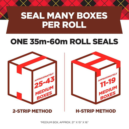 Scotch Commercial Grade Shipping Packaging Tape, 1.88" x 54.6 yd, for Tough, Industrial Use, 12 Rolls w/Dispenser (3750-12-DP3)