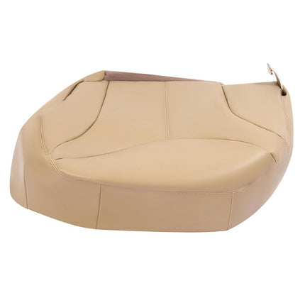 Funda de asiento ECOTRIC compatible con GMC Yukon 1999 2000 2001 2002, color canela claro, de piel sintética, de repuesto para la parte inferior del asiento del conductor