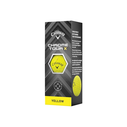 Callaway Golf Chrome Tour X Premium Golf Ball 2024, Yellow