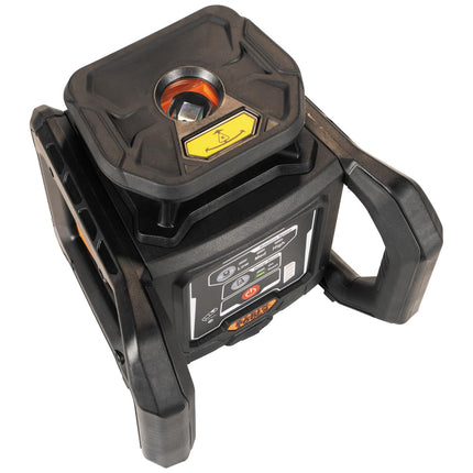 Klein Tools 93RLS Self Levelling Rotary Laser Level Kit Horizontal Vertical with Plumb Point, 350m Range, Rechargeable, Tripod, Detector, 8ft Pole, Carry Case, ≤5mW
