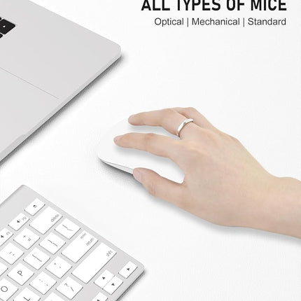 Niniubye Desk Pad, 48" x 17" PU Leather Non-Slip Desk Mat Large Mouse Pad for Desktop, Waterproof Laptop Computer Writing Mat for Office, Home, Work, Gaming, White