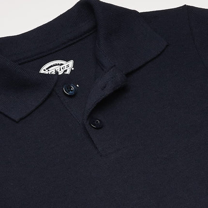Dickies Big Boys' Short Sleeve Pique Polo Shirt, Dark Navy, Medium (10/12)