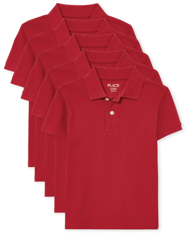 The Children's Place Boys Uniform Pique Polo 5-Pac