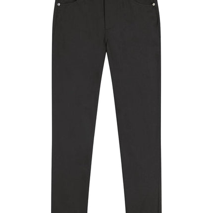 Pantalon en twill uniforme scolaire IZOD pour garçons, devant plat et ceinture confortable avec 5 poches, noir 5 poches, 16
