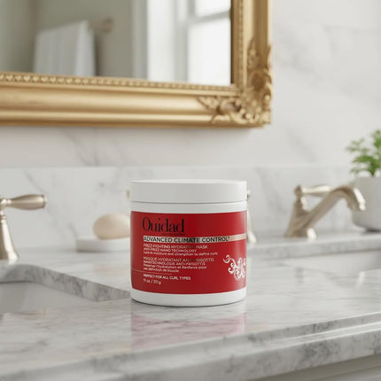 Ouidad Advanced Climate Control Hair Mask - 11 oz, Frizz Control Curly Hair Mask with Vitamin C & Castor Oil, Anti-Frizz Nano Technology, Helps Repair, Nourish and Hydrate Curls, For All Curl Types