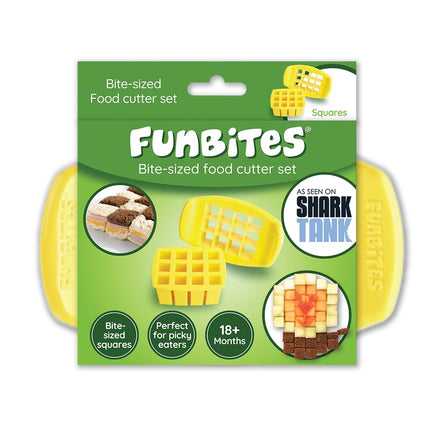 FunBites Food Cutter, Yellow Squares