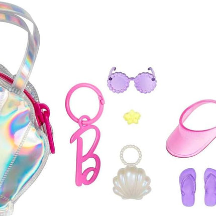 Barbie Clothes Set, Beach-Themed with Swimsuit, 5 