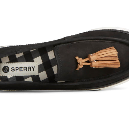 Sperry Women's Sea Sailor Platform, Black Leather, 6.5