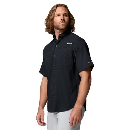 Columbia Camisa Tamiami II de manga corta para hombre, talla grande, Negro, 2X, Negro, 2X Tall