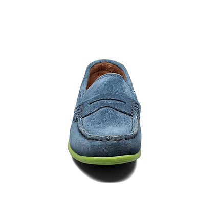 Florsheim Jasper Driver Jr Loafer, Blue-Lime-Suede, 2.5 UK