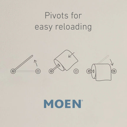 Moen YB5108BN Voss Pivoting Toilet Paper Holder, Brushed Nickel