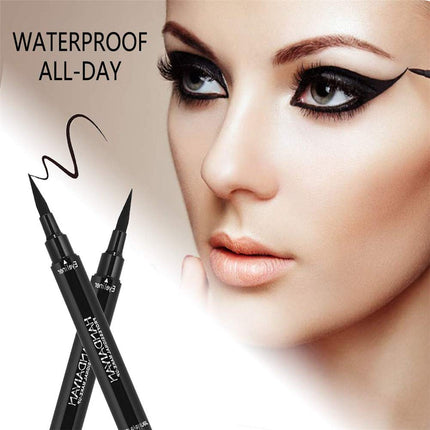BONNIESTORE 2 Pack Dual-ended Winged Eyeliner Stamp, Waterproof Black Seal Pencil Long Lasting Wing Makeup Eye Liner Pen - 2 PACK