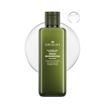 Origins Mega-Mushroom Micellar Cleanser | For Sensitive Skin | With Reishi Mushroom, 200 ml