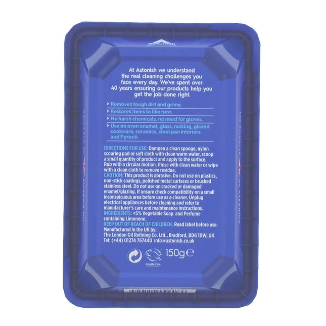 Astonish Powerful Oven and Cookware Cleaner with No Harsh Chemicals, 150g