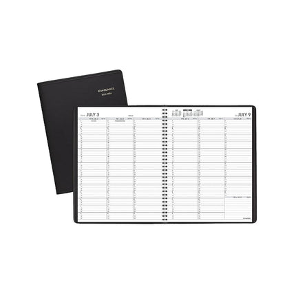 AT-A-GLANCE 2023-2024 Academic Appointment Book Planner, Weekly (Jul 2023-Aug 2024), Quarter-Hourly, 8-1/4" x 11", Large, Black (709570524)