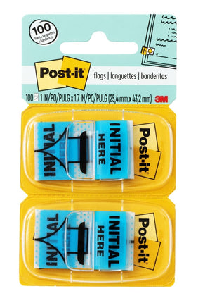 Post-it Standard Page Flags in Dispenser 1in Wide,