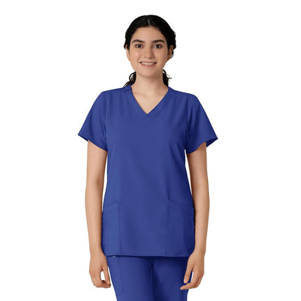 WonderWink Women's Basic V-Neck Top, Galaxy Blue, XX-Small