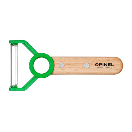 Opinel Le Petit Chef 3pc Set (Kitchen Knife S/S 10cm/Peeler/Finger Protector) Green