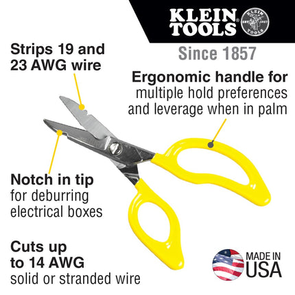All-Purpose Electrician's Scissors Klein Tools 26001, Yellow