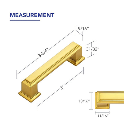Ravinte Hardware Gold Cabinet Pulls, 3 Inch (76mm), 5 Pack