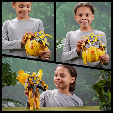 Transformers Toys Rise of the Beasts Film Bumblebee 2-in-1 Converting Mask for Ages 6 and Up, 22.5 cm