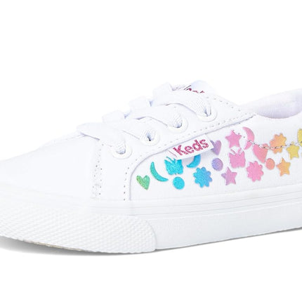 Keds Basket Ke02201250 Fille, Blanc/Arc-en-ciel, Taille 4.5 US Enfant
