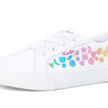 Ked's Kids Girl's Ke02201250 Sneaker, White/Rainbow, 6.5 Little Kid