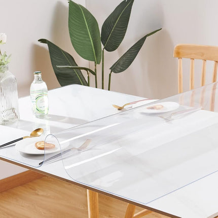 Leffora Clear Table Cover Protector 20 x 44 Inch, 1.5mm Vinyl Desk Cover
