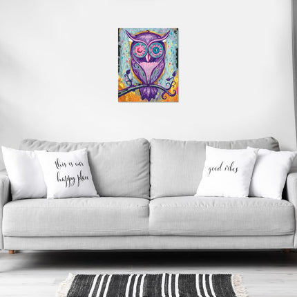 Ravensburger CreArt Large Format 24 x 30 cm – Dreamy Owl – Creative Hobby – Paint by Numbers – Adult – Relaxing and Creative Activity – from 12 Years – 28990 – French Version