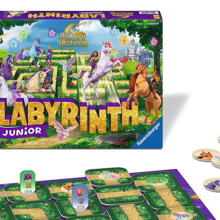 Ravensburger Unicorn Academy Labyrinth Junior The Moving Maze Game Family Strategy Board Game for Kids & Adults Age 4 Years Up - 2 to 4 Players