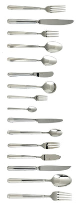 Fortessa Metropolitan 18/10 Stainless Steel Flatware, 5 Piece Place Setting, Service for 1