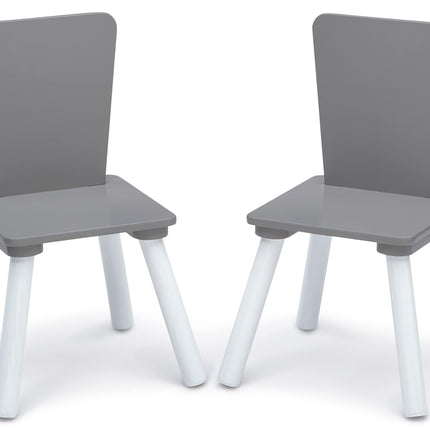 Juego de 4 Piezas para Sala de Juegos de Niños Pequeños Delta Children, Gris/Blanco