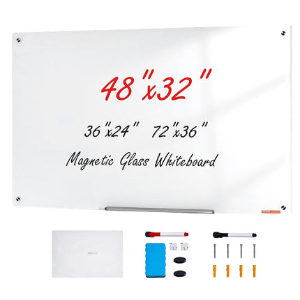 VEVOR Magnetic Glass Writing Board, Erasable 48"x3