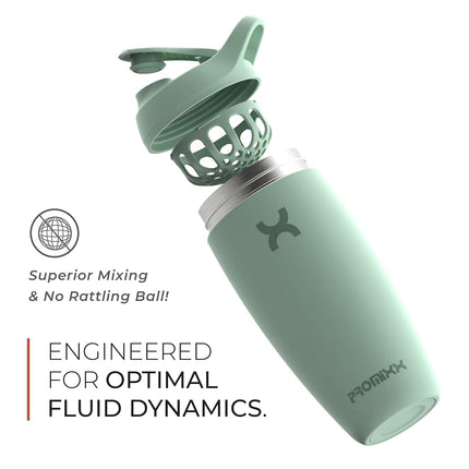 PROMIXX Pursuit Insulated Steel Shaker Bottle 550ml, Midnight Blue