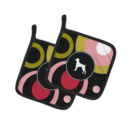 Caroline's Treasures German Shorthaired Pointer Pair of Pot Holders KJ1035PTHD, Fabric, Multicolor