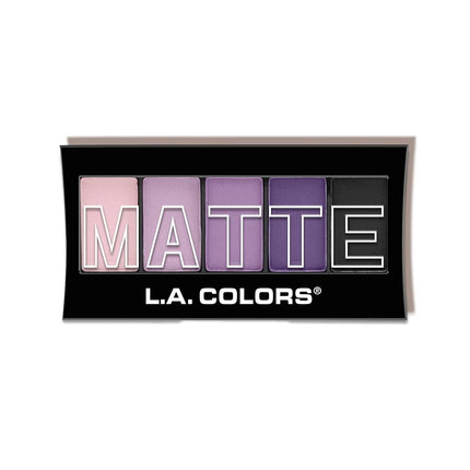 L.A. COLORS - 5 Color Matte Eyeshadow, Purple Cash
