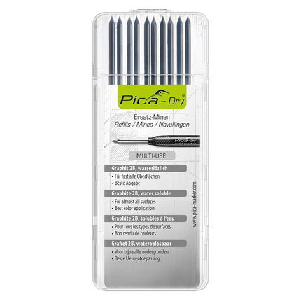 Pica Dry Graphite Refill, 10 Leads