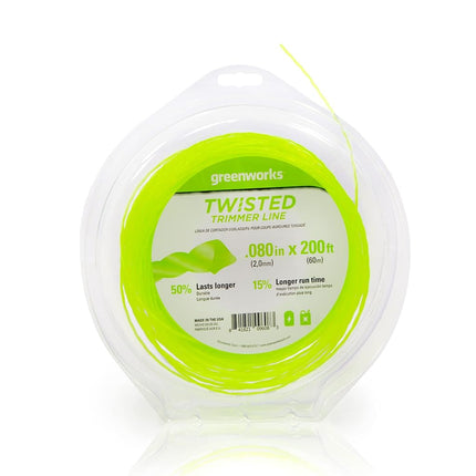 Greenworks 0.080" 200-Foot Twisted String Trimmer Line