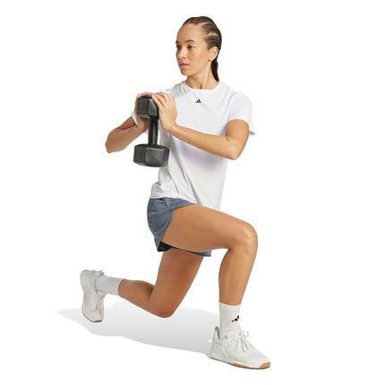 adidas Women's Pacer Essentials Knit High-Rise Shorts, Onix/White, XS 3 inch