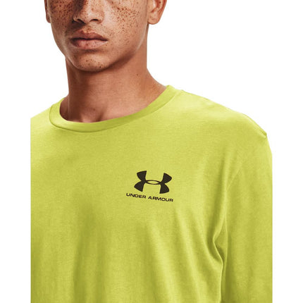 Under Armour Camiseta de manga corta para hombre Ua Sportstyle Left Chest, (743) Amarillo Lima/Negro, XS