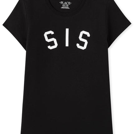 The Children's Place Unisex Baby Short Sleeve Graphic T Shirt, Sis, Large