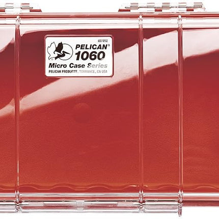 Pelican 1060 Micro Case (Red/Clear)