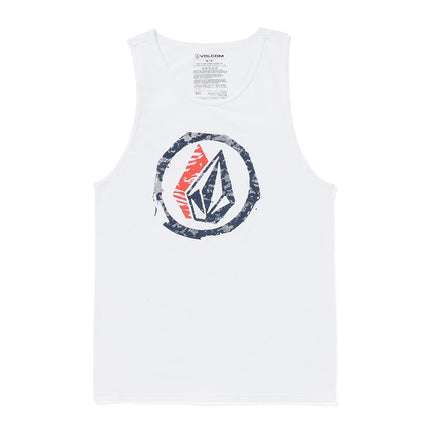 Volcom Men's Sleeveless Graphic Tank Top Shirt, White, S