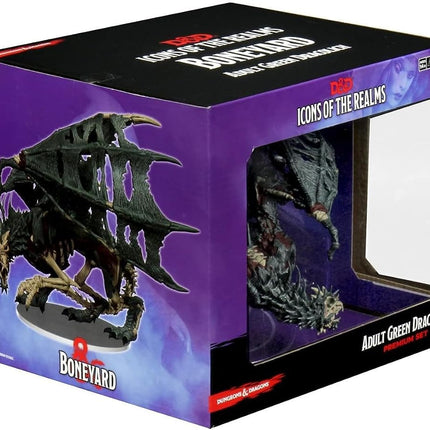 WizKids Dungeons and Dragons Icons of the Realms - Boneyard, Adult Green Dracolich, DnD Miniatures
