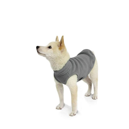 Gooby - Stretch Fleece Vest Sweater Fleece Vest Jacket Jumper for Dogs Grey XS