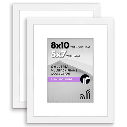 Americanflat 10x8 Photo Frames in White - Set of 2