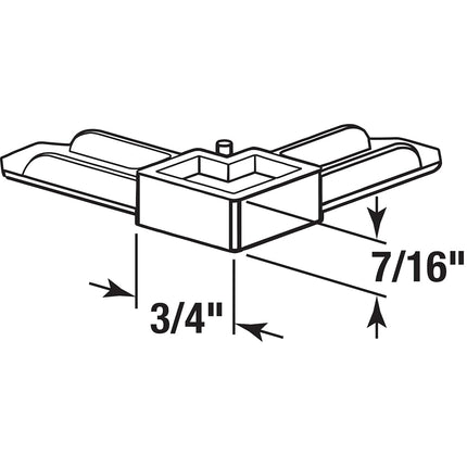Prime-Line MP7726-50 Screen Frame Corner, 7/16 in. x 3/4 in., White Plastic (50 Pack)